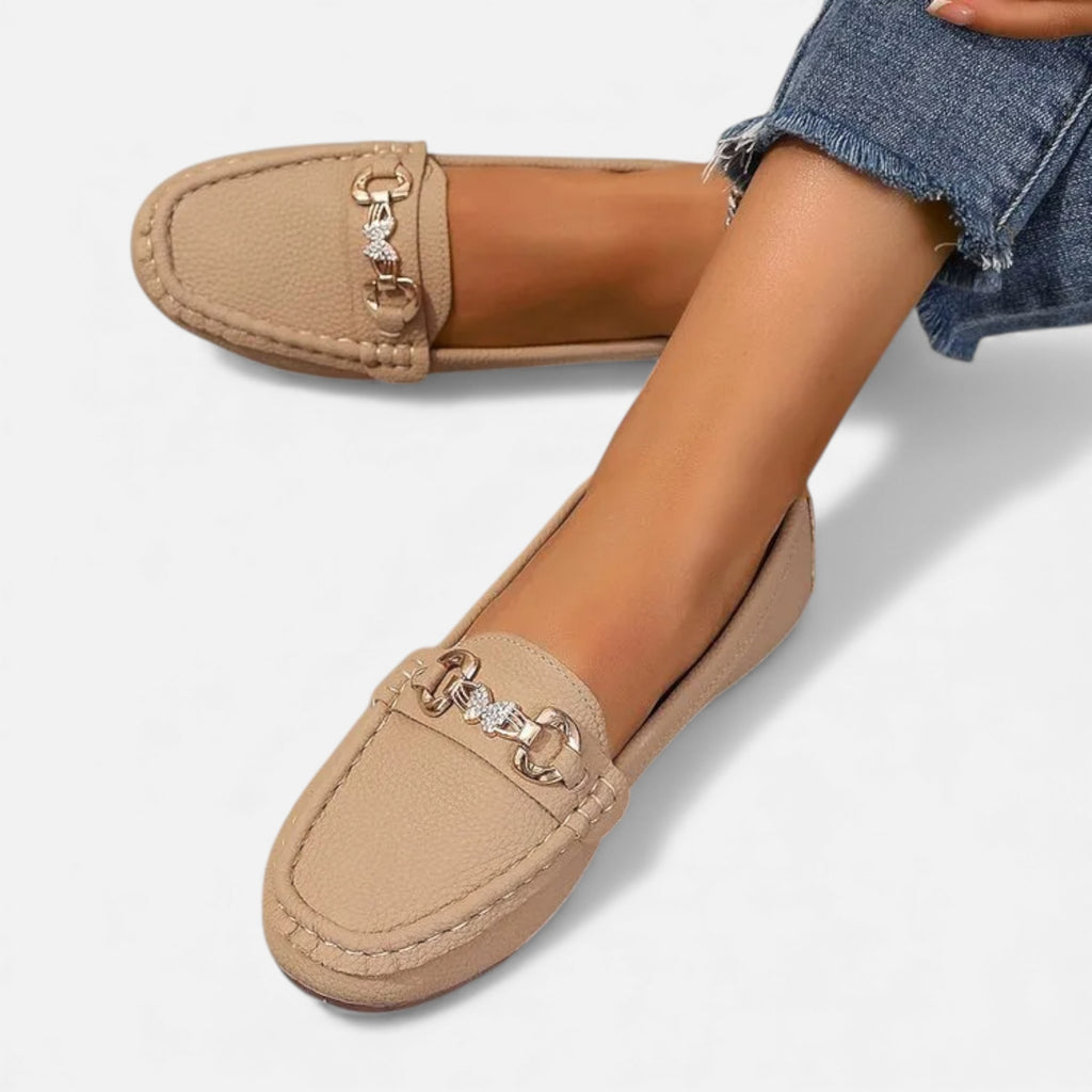 Eldemont | Women’s Strapped Butterfly Diamond Loafers