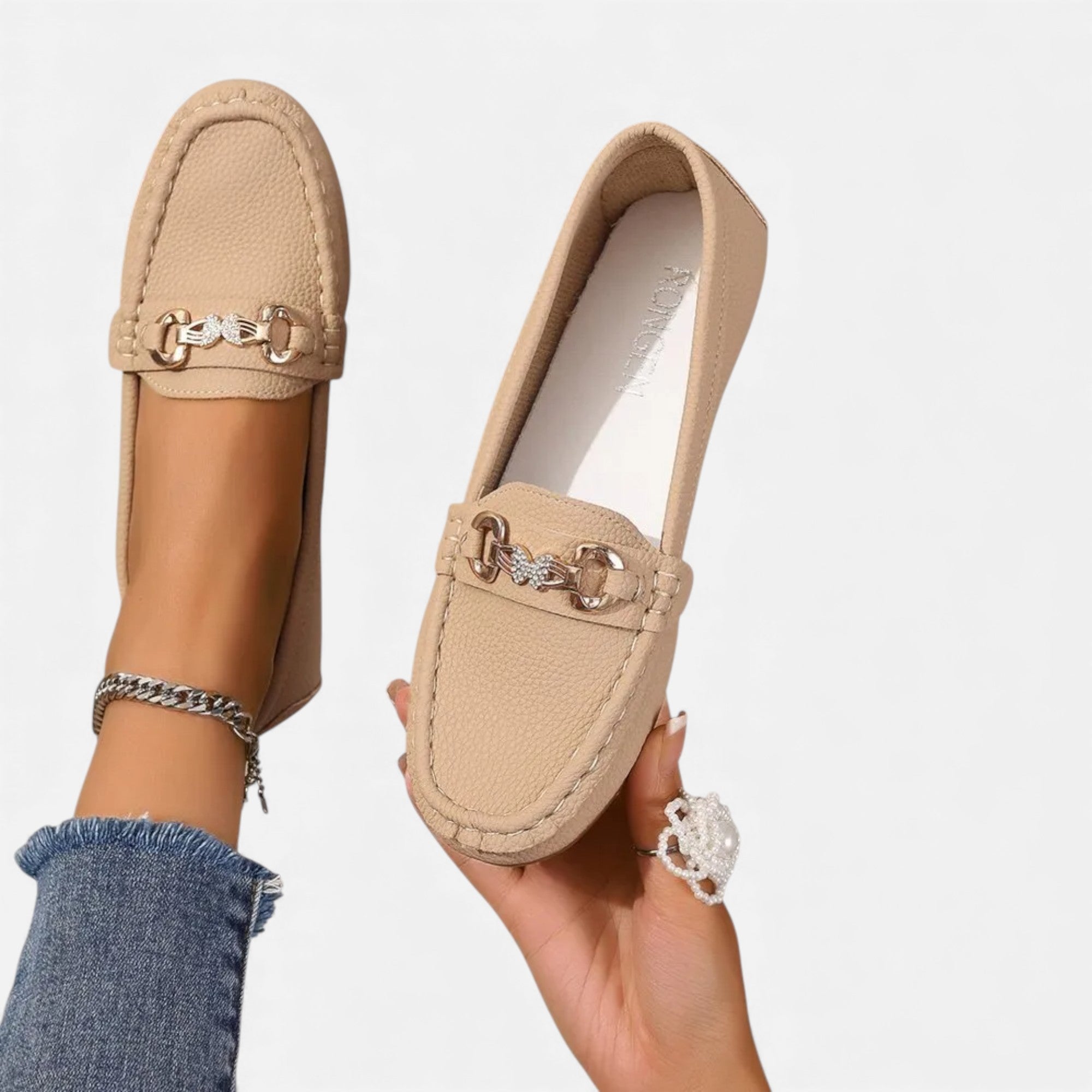 Eldemont | Women’s Strapped Butterfly Diamond Loafers