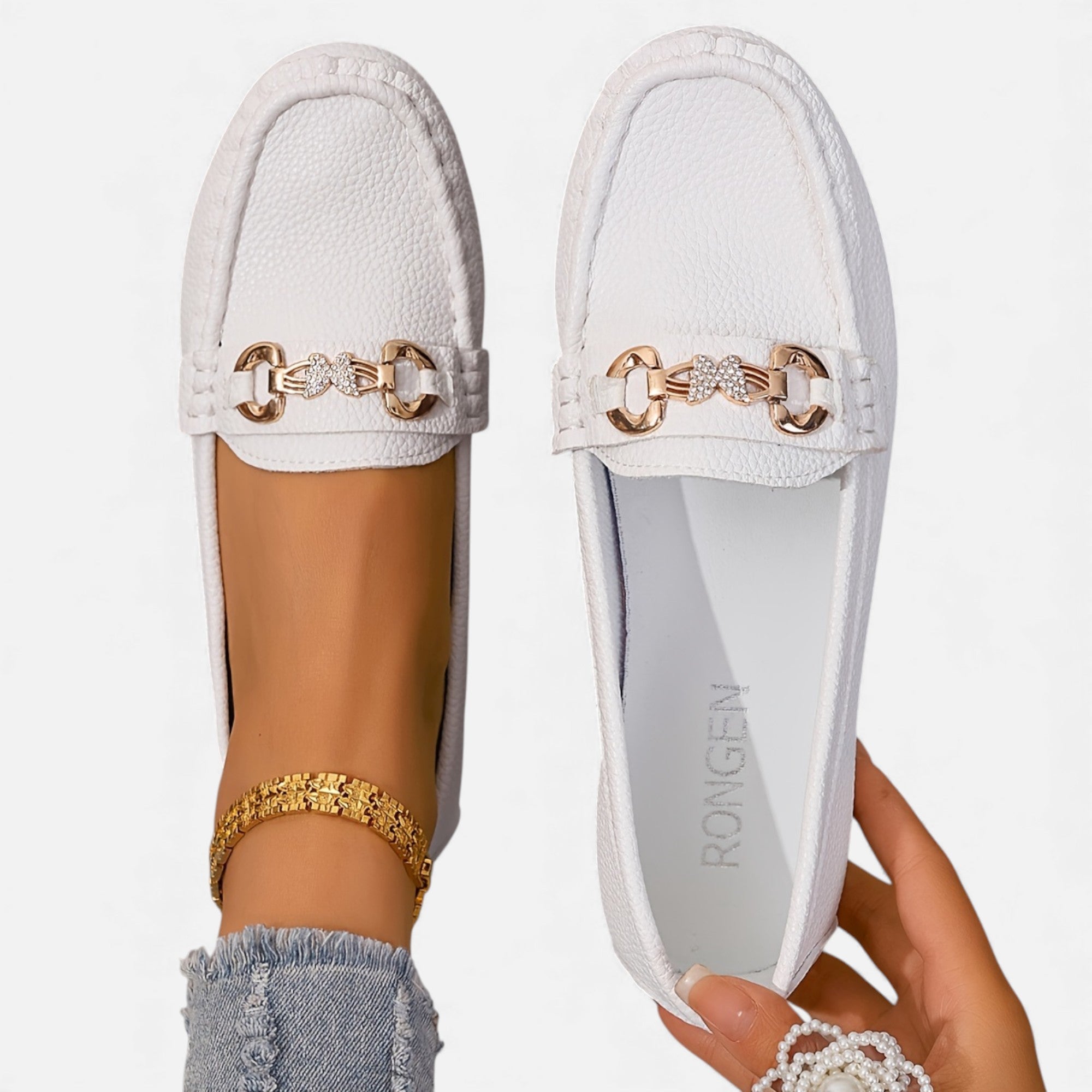 Eldemont | Women’s Strapped Butterfly Diamond Loafers