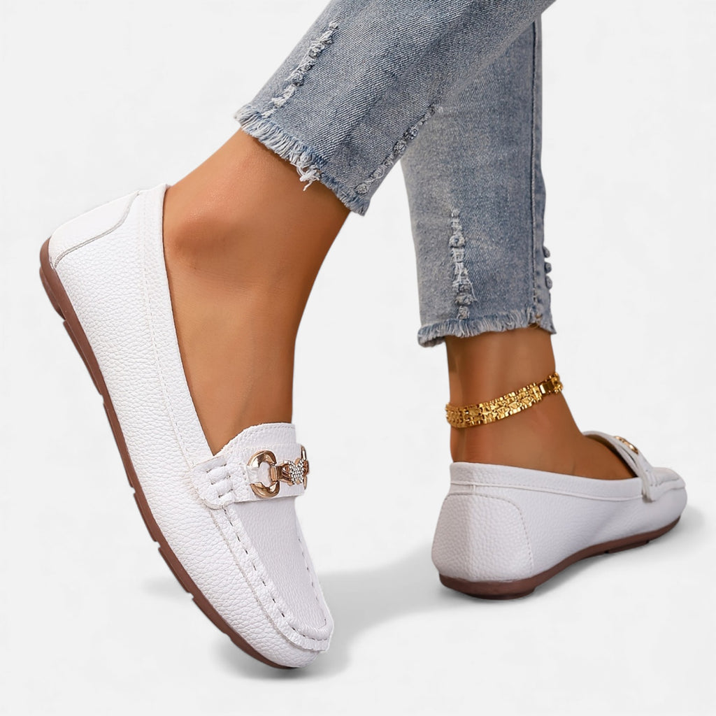 Eldemont | Women’s Strapped Butterfly Diamond Loafers