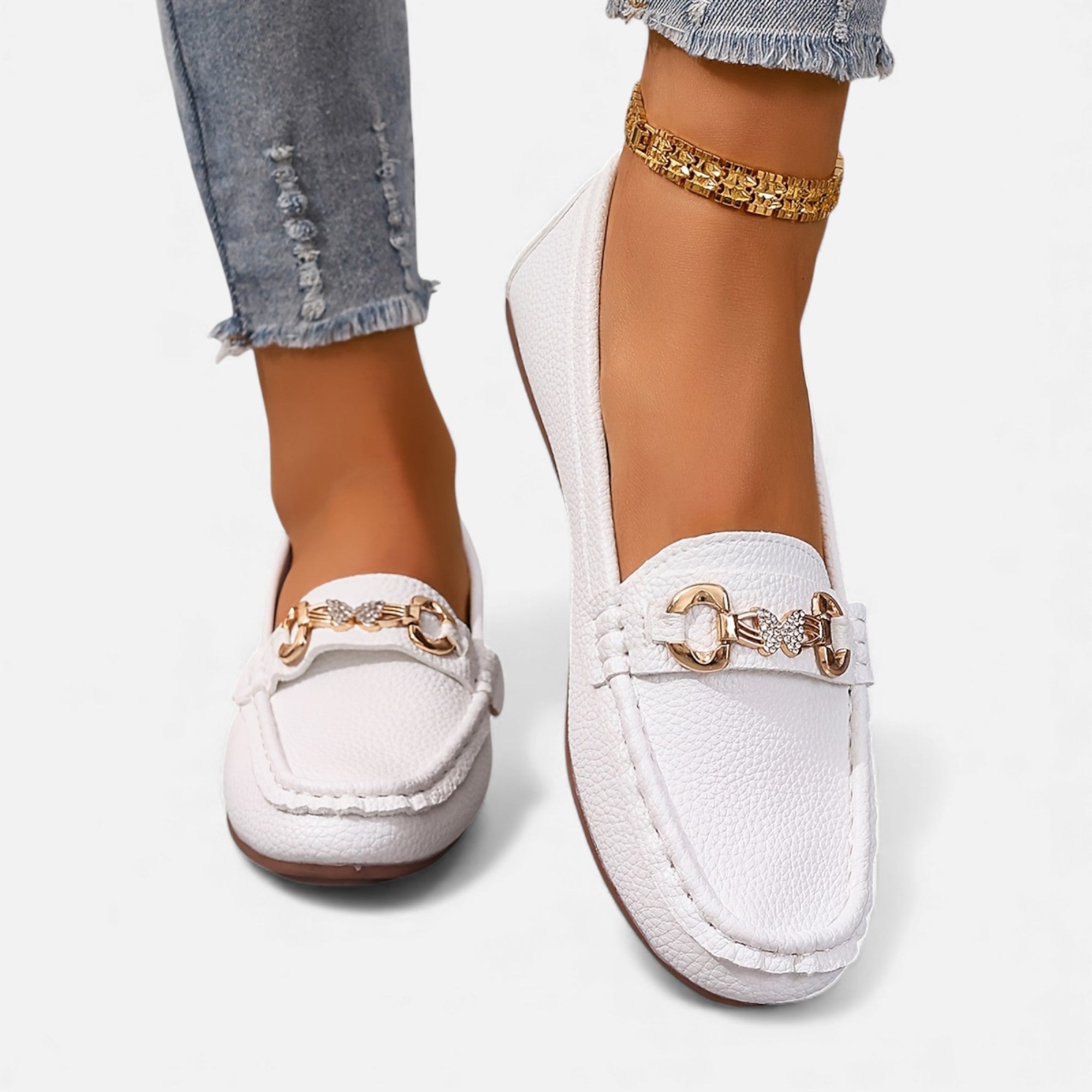 Eldemont | Women’s Strapped Butterfly Diamond Loafers