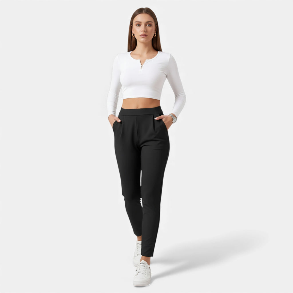 Eldemont | Women’s High-Waist Tailored Stretch Pants