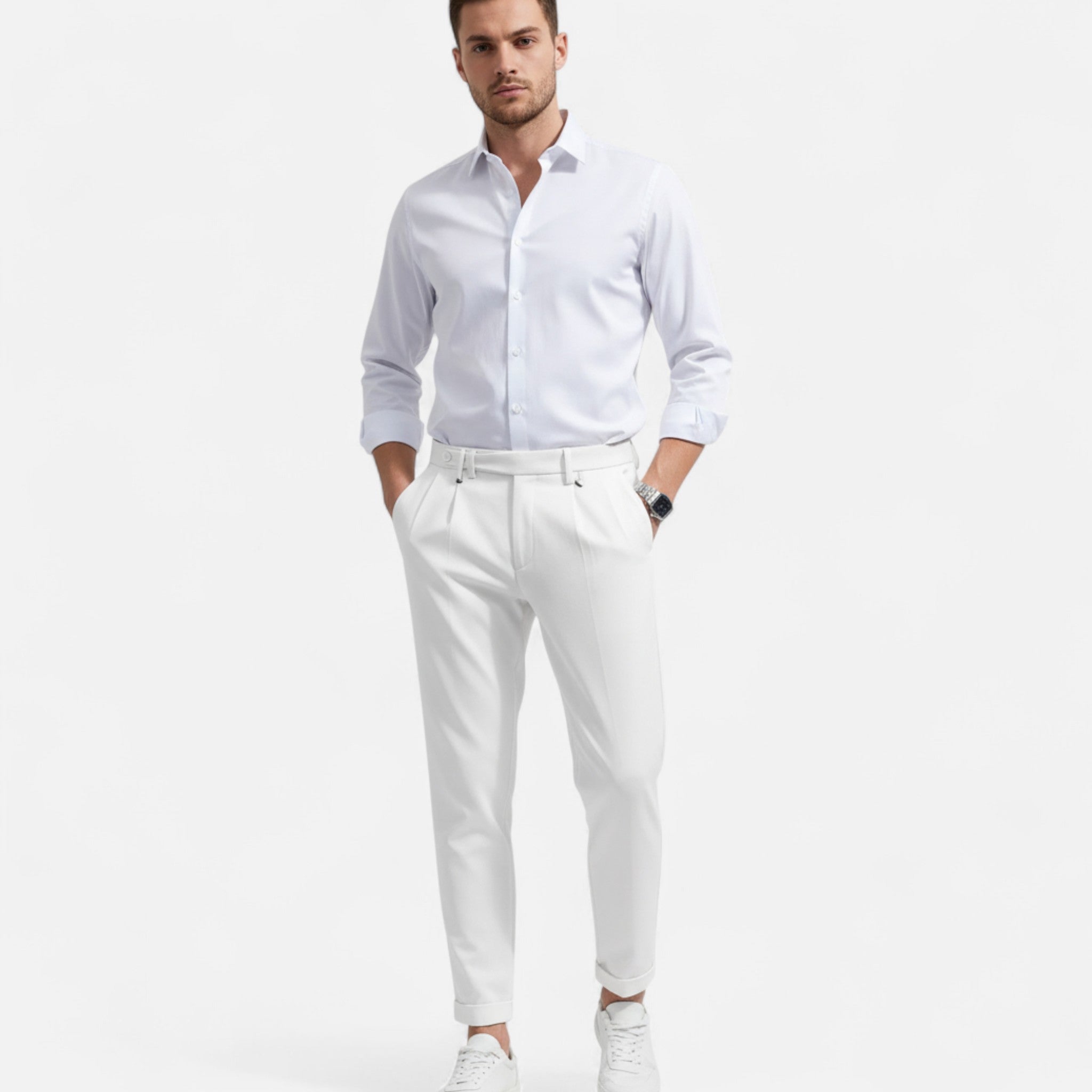 Asher Vale | Men’s Slim-Fit Stretch Trousers