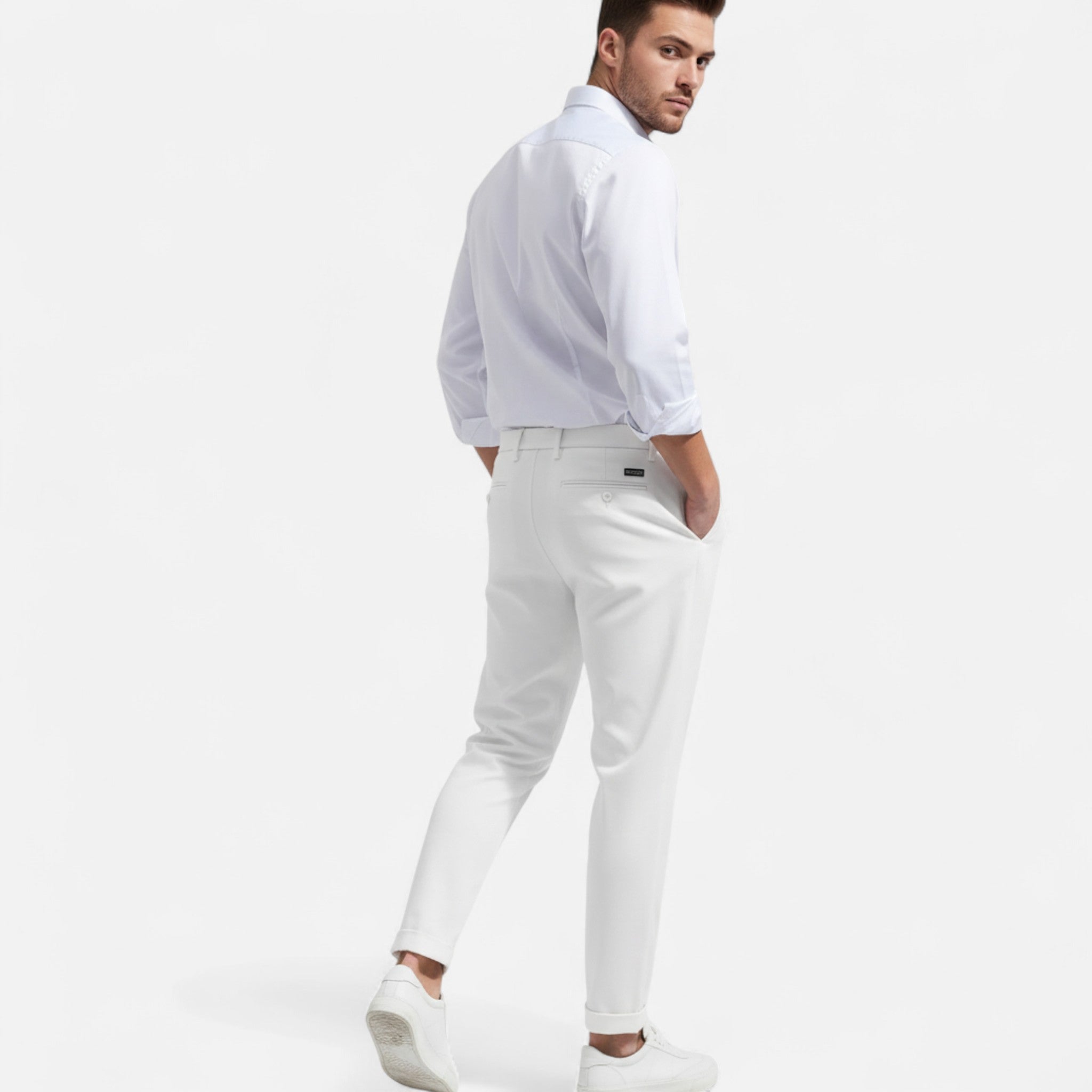 Asher Vale | Men’s Slim-Fit Stretch Trousers