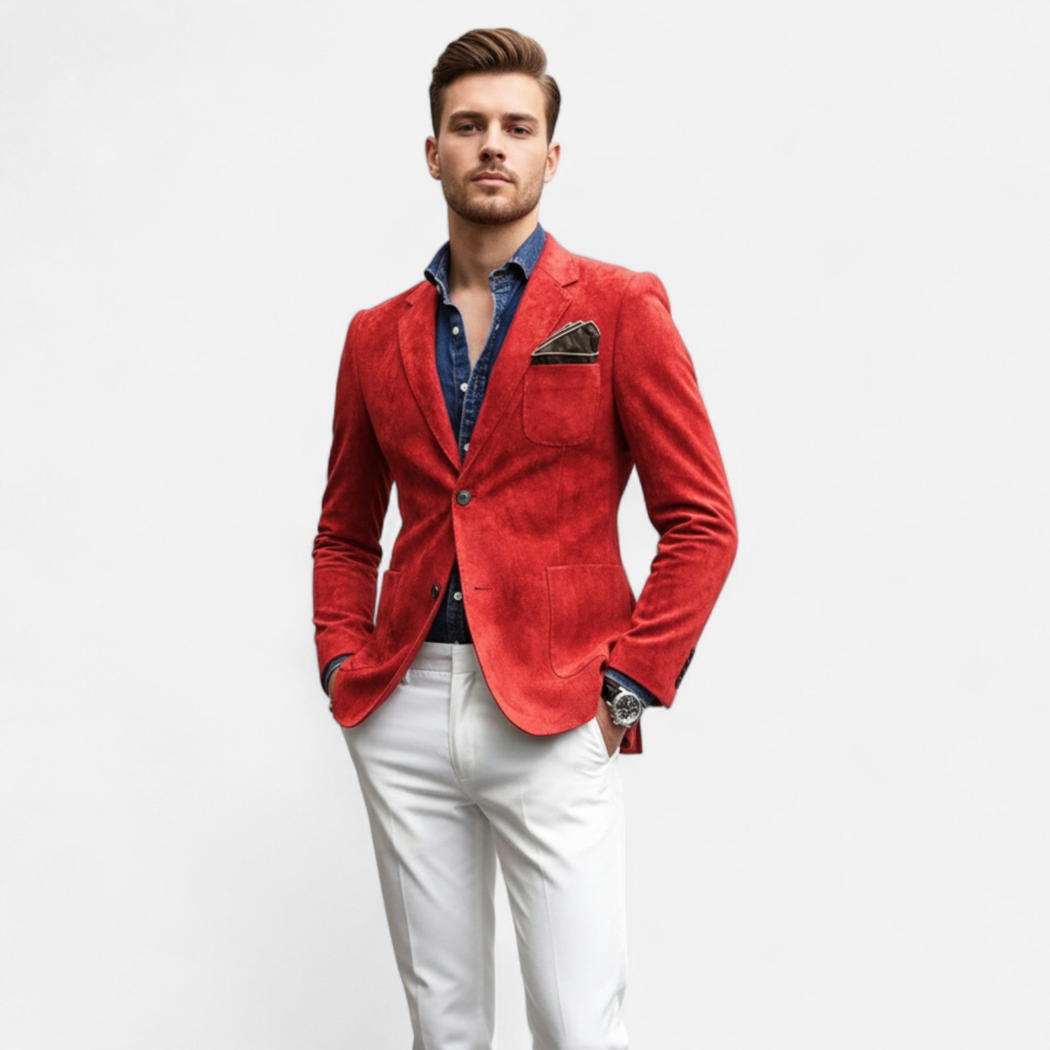 Asher Vale | Men’s Suede Blazer – Timeless Craft, Effortless Sophistication