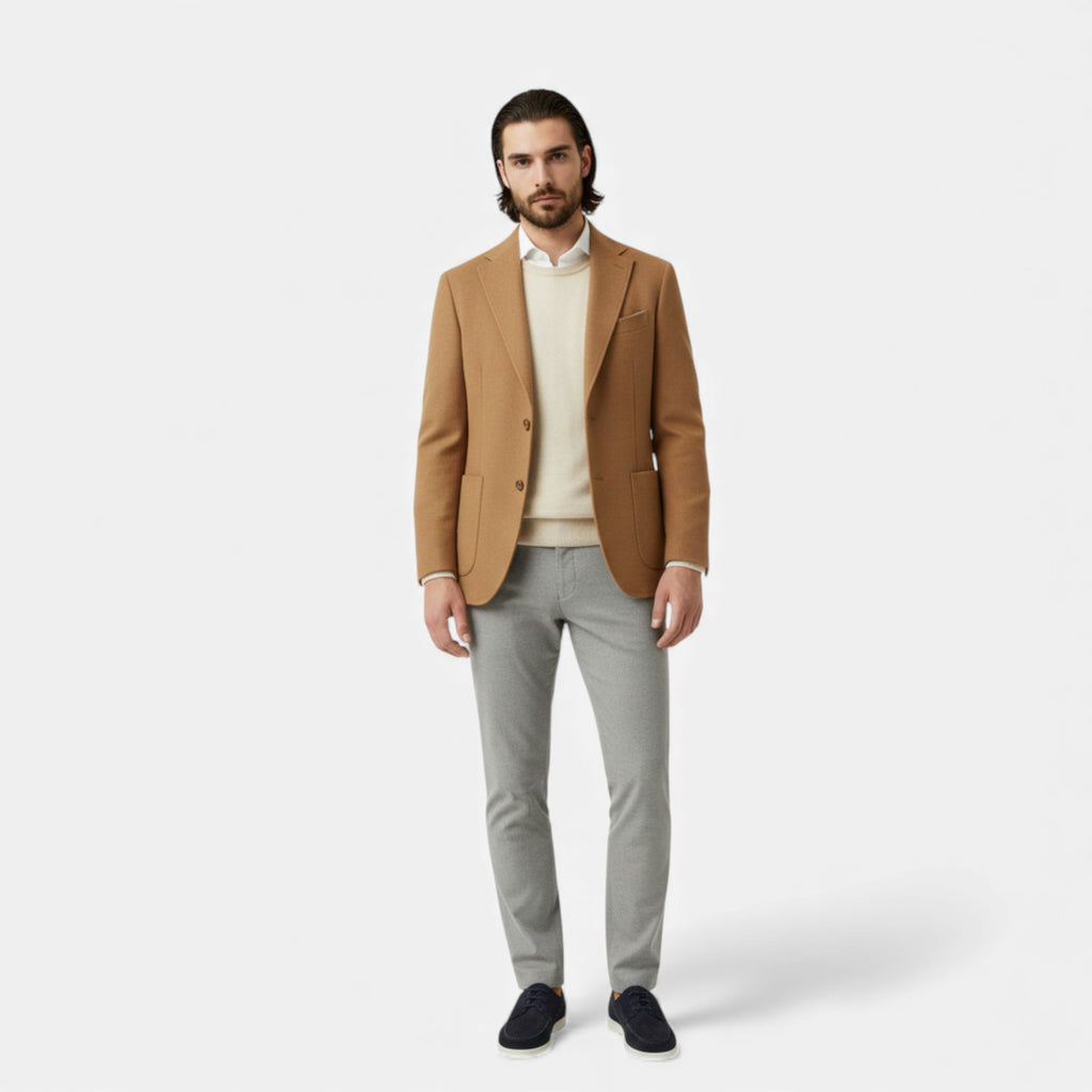 Eldemont | Men’s Lace-Up Oxfords in Textured Leather-Look
