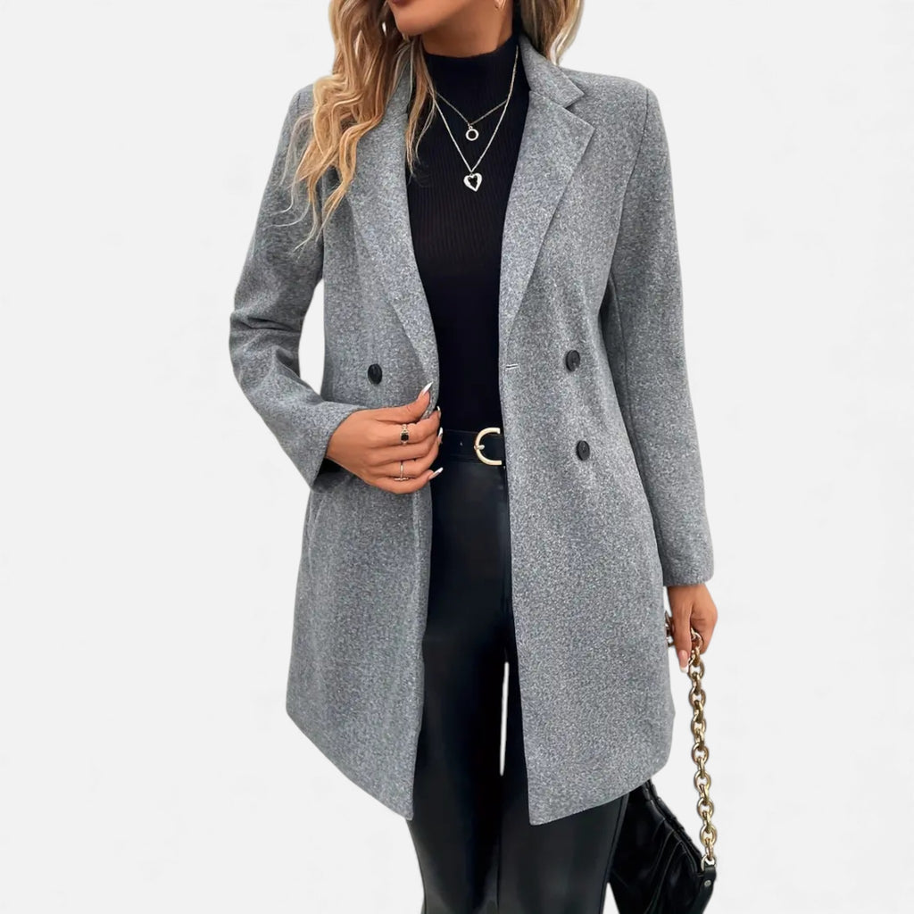 Eldemont | Women’s Premium Blend Mid-Length Overcoat