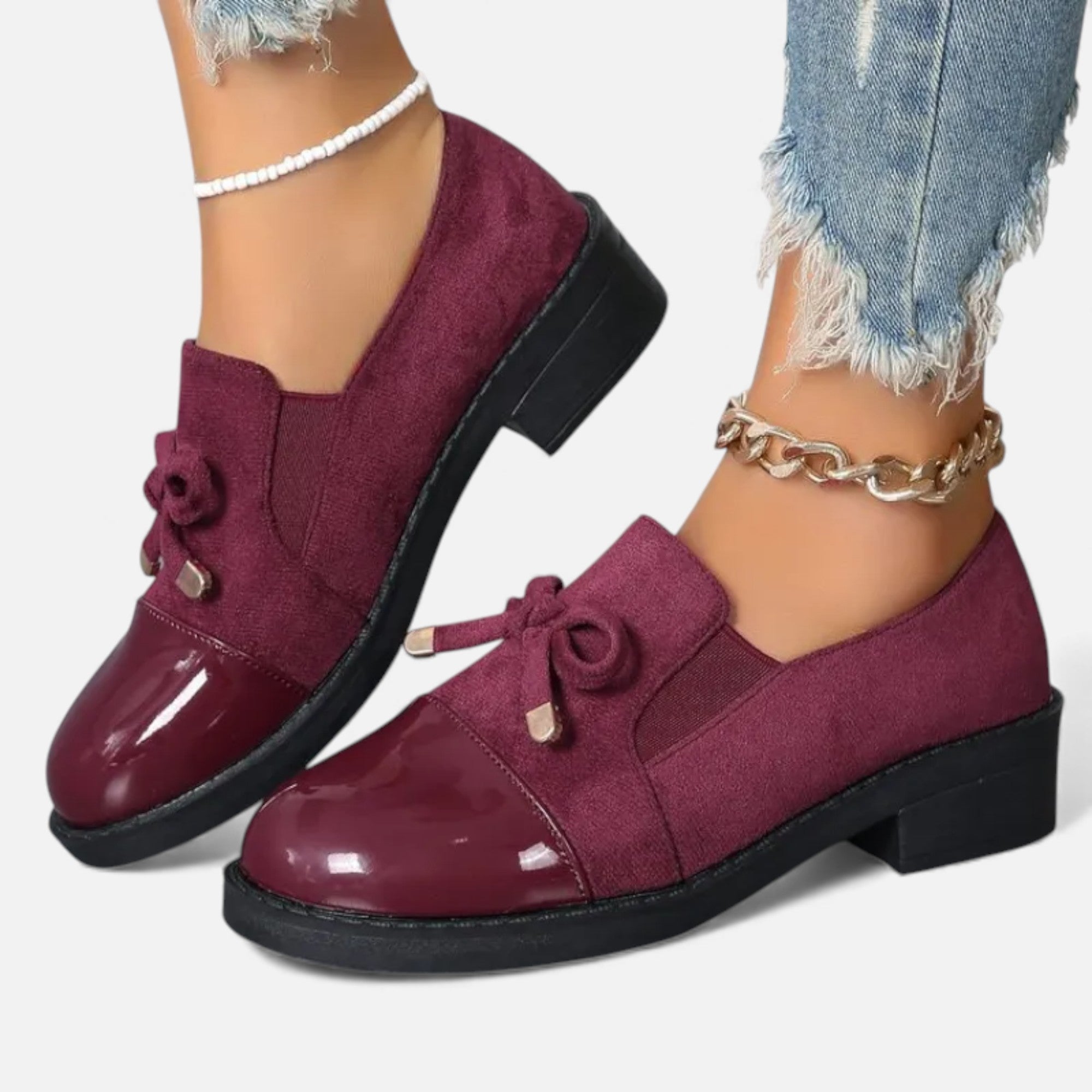 Eldemont | Women’s Bow Slip-On Loafers