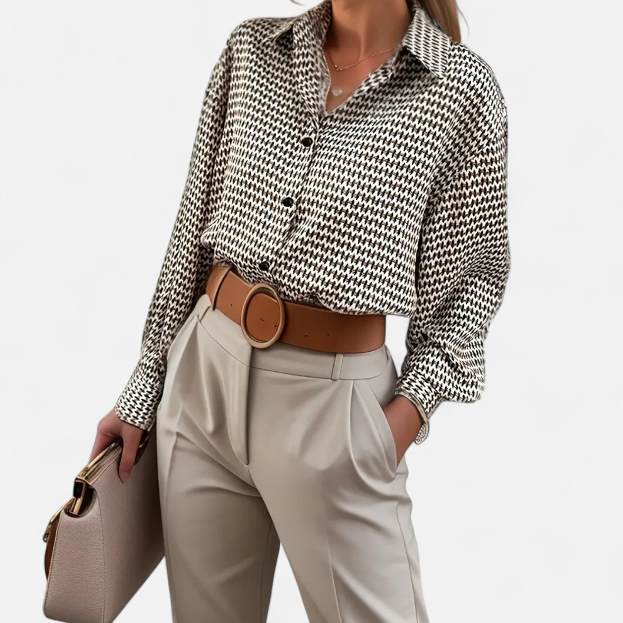 Eldemont | Women’s Geometric Longsleeve Blouse