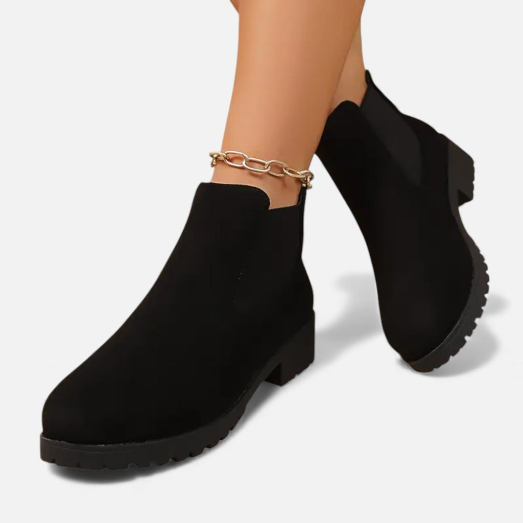 Eldemont | Women’s Elegant Elastic Strap Ankle Boots
