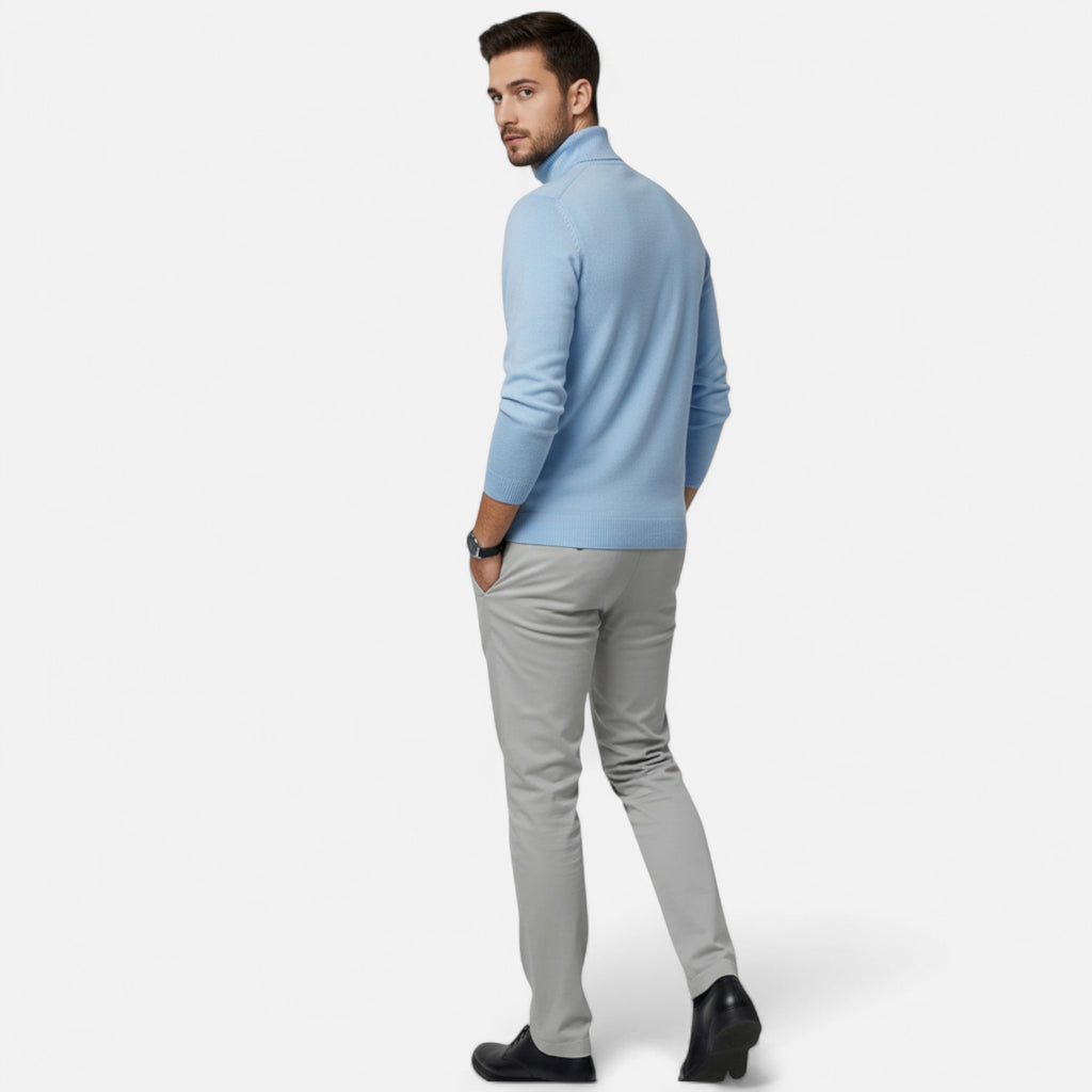 Eldemont | Men’s Solid Turtleneck Sweater – Modern Simplicity, Lasting Sophistication