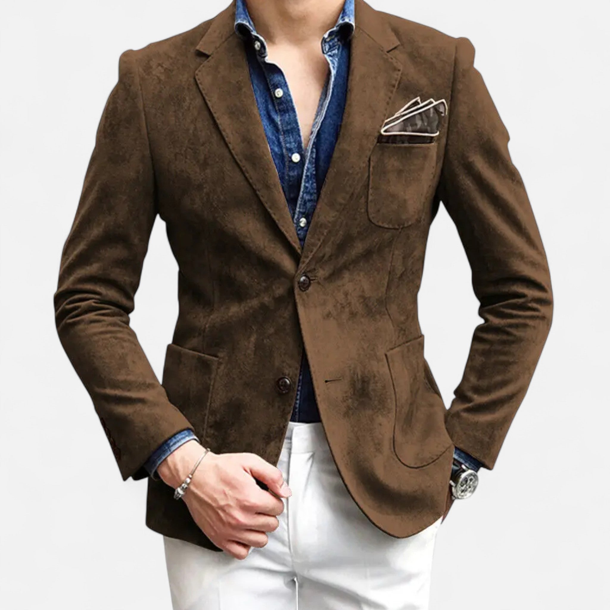 Asher Vale | Men’s Suede Blazer – Timeless Craft, Effortless Sophistication
