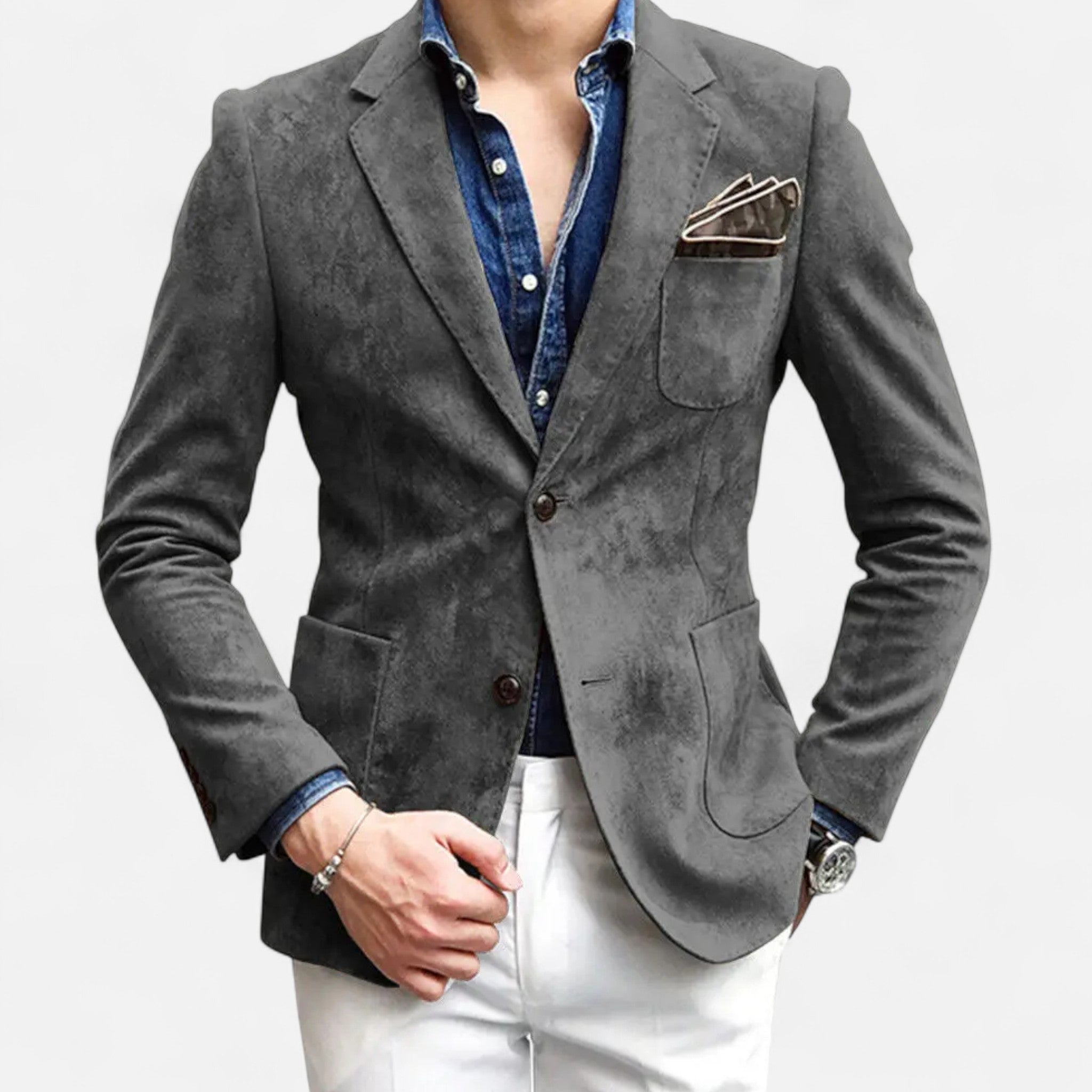 Asher Vale | Men’s Suede Blazer – Timeless Craft, Effortless Sophistication