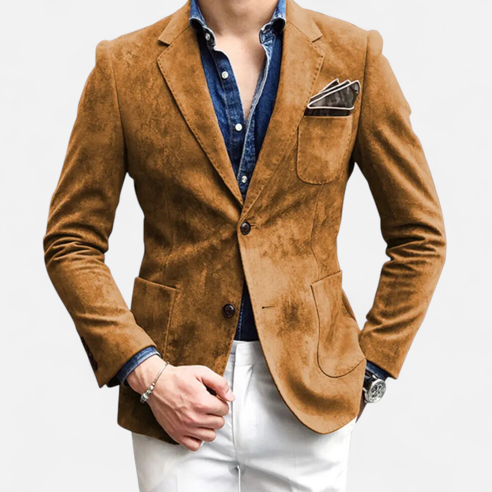 Asher Vale | Men’s Suede Blazer – Timeless Craft, Effortless Sophistication