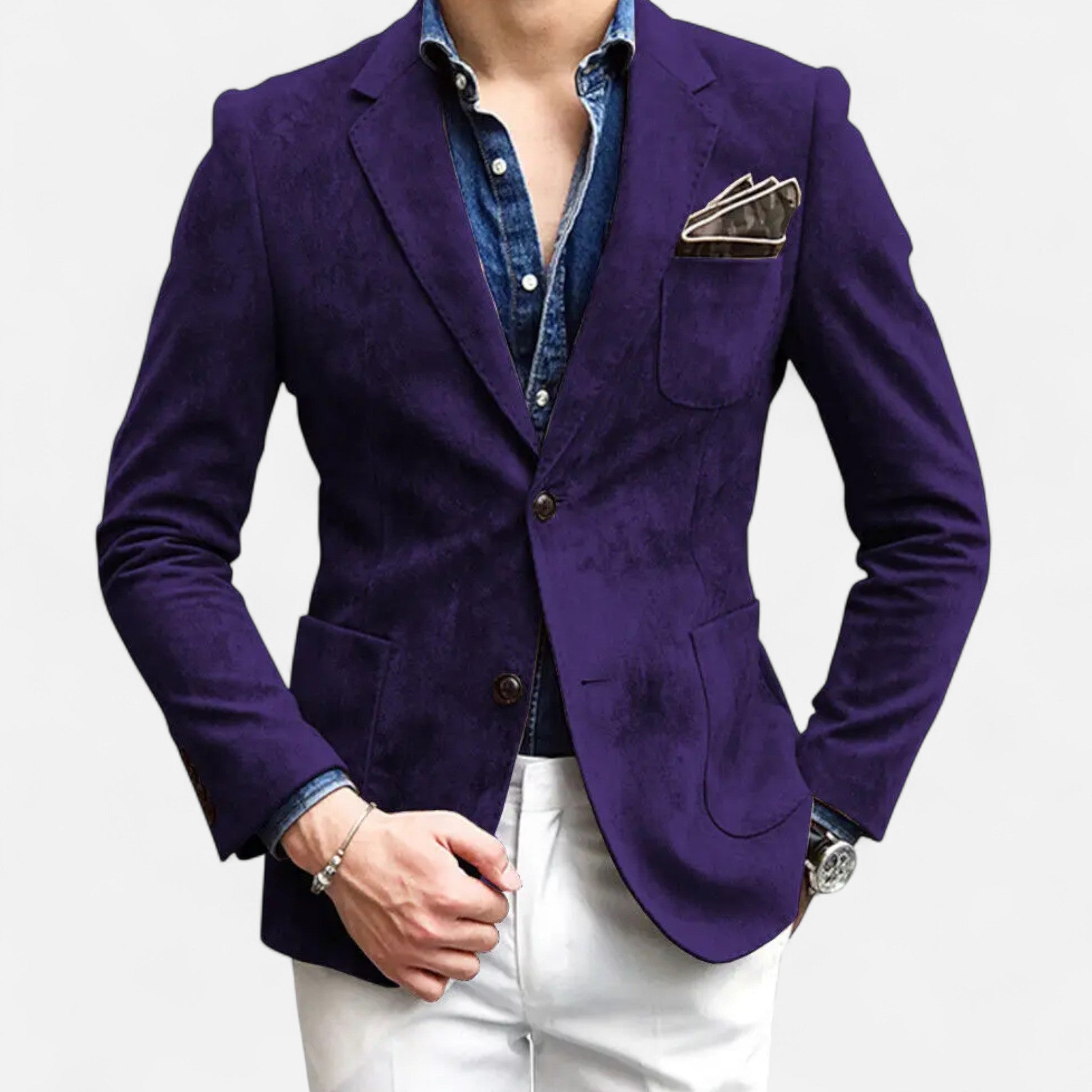 Asher Vale | Men’s Suede Blazer – Timeless Craft, Effortless Sophistication