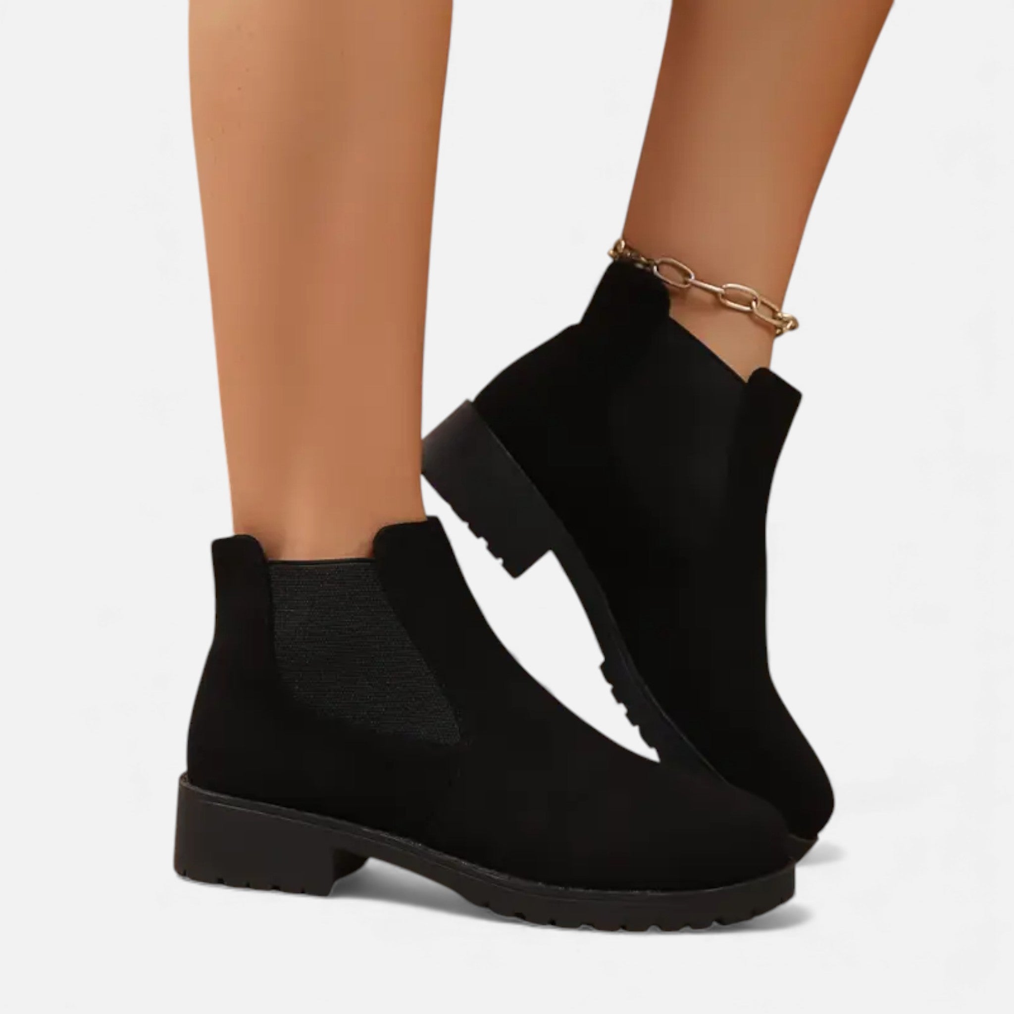 Eldemont | Women’s Elegant Elastic Strap Ankle Boots
