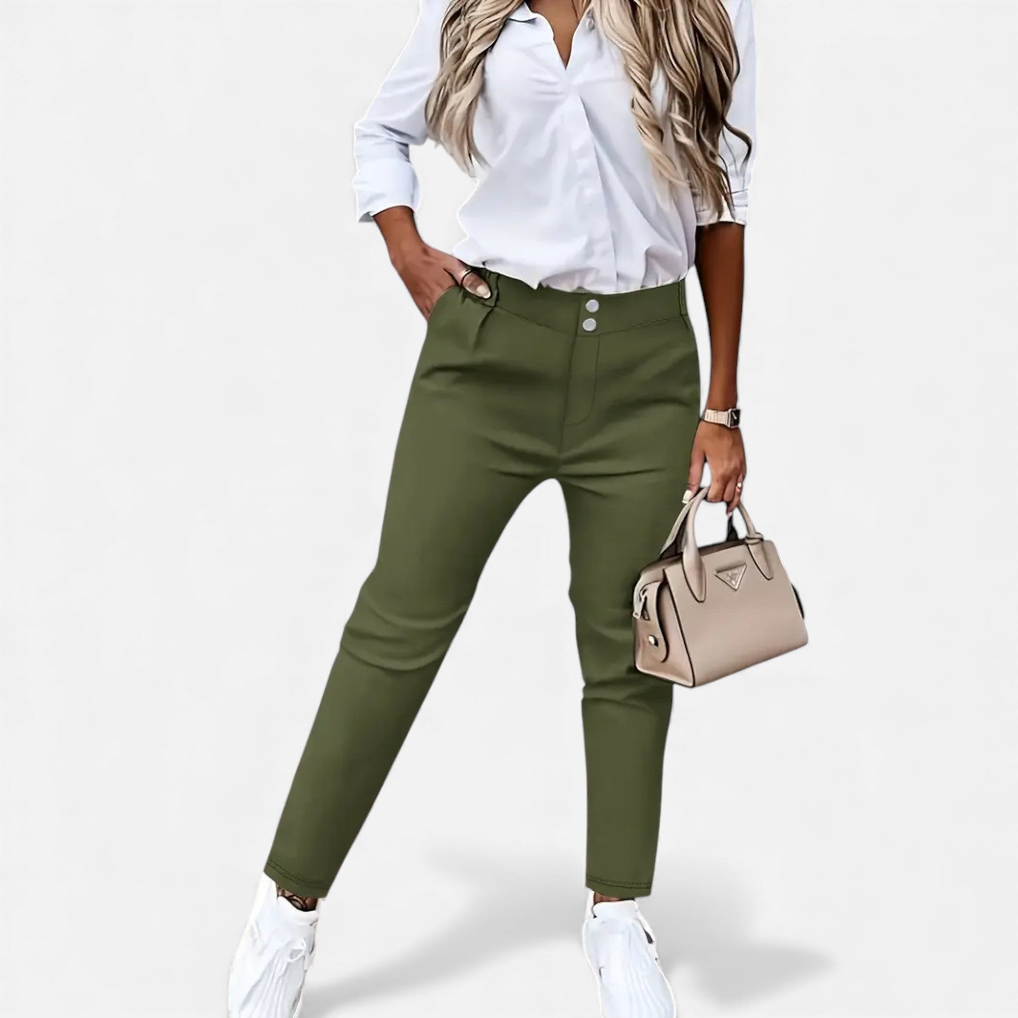Eldemont | Women’s High-Waist Slim-Fit Trousers