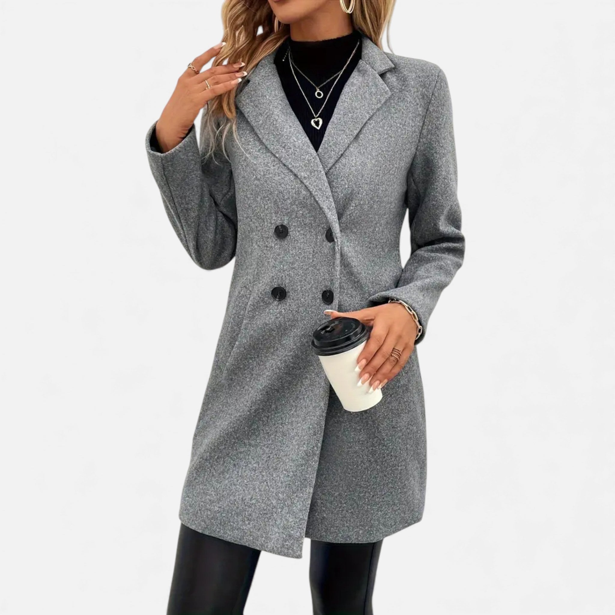 Eldemont | Women’s Premium Blend Mid-Length Overcoat