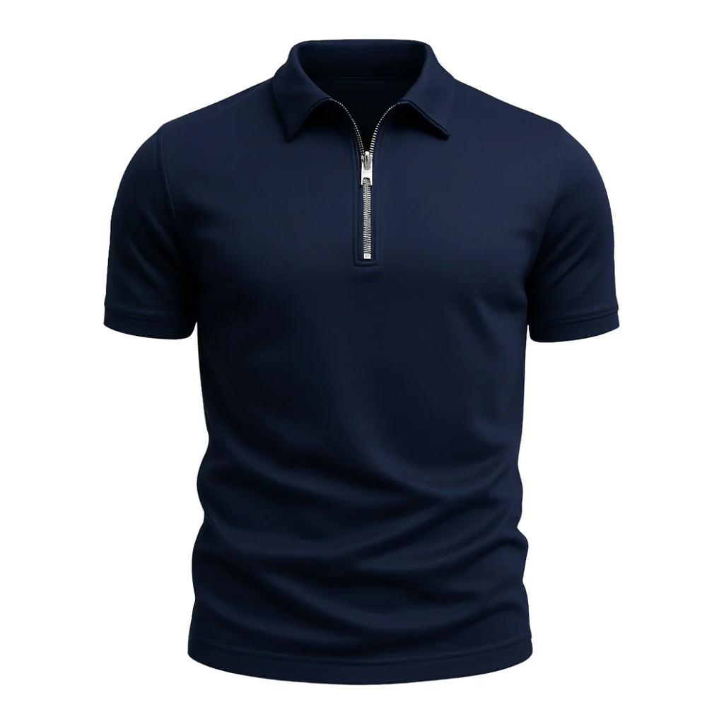 Eldemont | Men's Classic Zip Polo Shirt