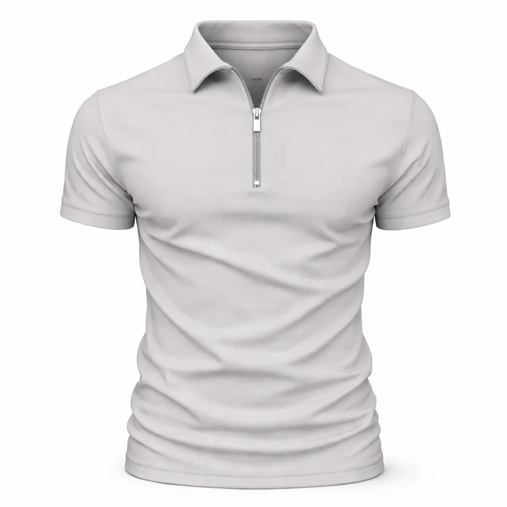Eldemont | Men's Classic Zip Polo Shirt