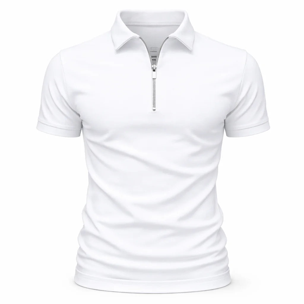 Eldemont | Men's Classic Zip Polo Shirt